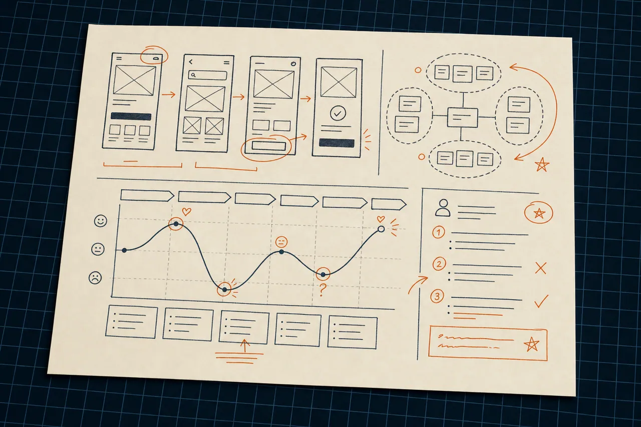UX 設計 · 角色卡插圖